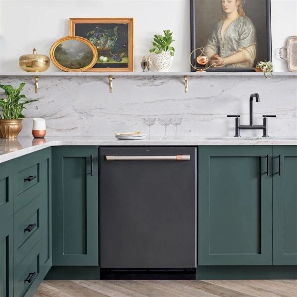 Sleek, matte black cabinet handles made of stainless steel