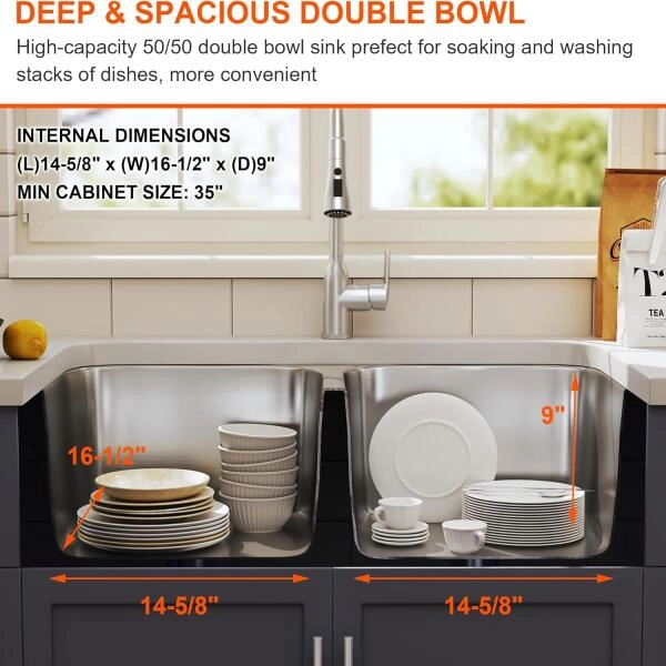 Double Bowl Under-mount Sink
