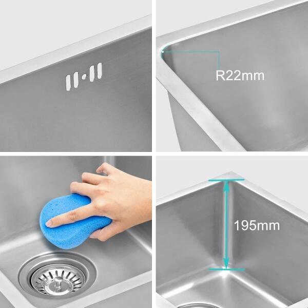 Square Double Bowl Sink