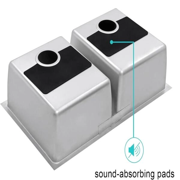 Square Double Bowl Sink