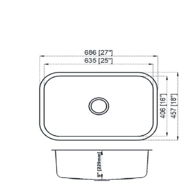 Kitchen Sinks Single Bowl Round
